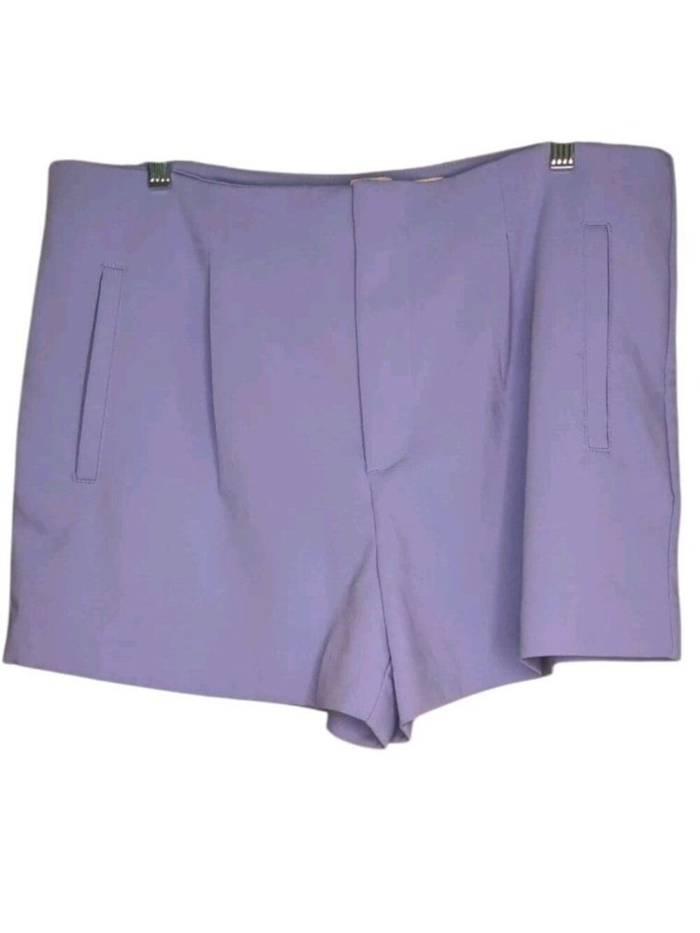 A New Day Women's Size 16 Periwinkle Purple High Rise Tailored Midi Shorts Strec